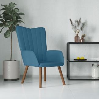 vidaXL Relaxsessel Blau Samt [327665]