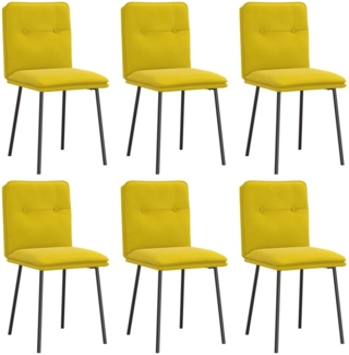 vidaXL Esszimmerstühle 6 Stk. Gelb Samt 3315686