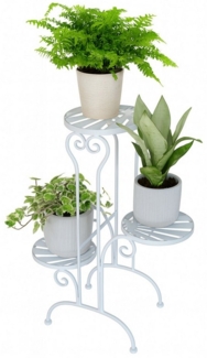 HTI-Living Pflanzentreppe Blumenständer mit 3 Etagen (Stück, 1 St, 1 Blumenständer ohne Dekoration), Pflanzenhocker Metall nostalgisch