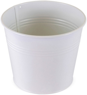 matches21 HOME & HOBBY Blumentopf Blumentopf aus Metall in weiß 14 x 13 cm (1 St)