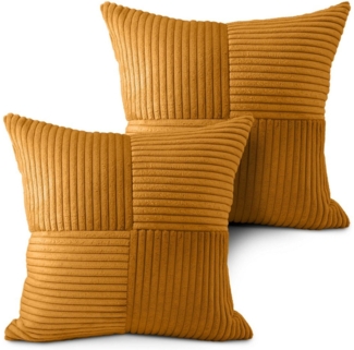 Amilian Dekokissen mit Füllung und Kissenbezug - Deko Kissen, Sofakissen, Zierkissen, (2 Stück), 40x40 cm, Kopfkissen mit Kissenfüllung