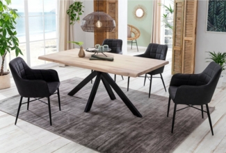 Home affaire Esstisch Tristan, Massivholz Wildeiche mit echter Baumkante