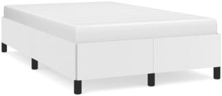 vidaXL Bettgestell ohne Matratze Weiß 120x190 cm Kunstleder 3269646