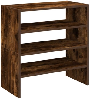 vidaXL Schuhregale 2 Stk. Stapelbar Räuchereiche 60x30x30,5 cm 858866