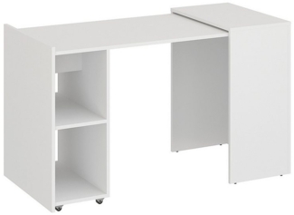 KOMTO Schreibtisch KOMTO Schreibtisch mit Stauraum – PC Tisch, Tisch FOLDY 128 x 60 x 75 cm