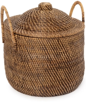 Der Kolonialstil Korb Mit Griffen - Naturbraun - Naturbraun - 40x40x39cm