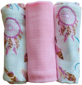 Babymajawelt Spucktuch Baby Mullwindeln 70 x 80 cm, 3er Pack, Mulltücher Schmusetücher, (3-tlg), Made in EU, besonders weich, Halstuch, Sabbertuch