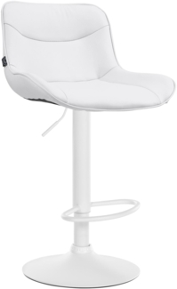 CLP Barhocker Vonore Kunstleder Höhenverstellbar Und 360 Grad Drehbar,weiß weiß