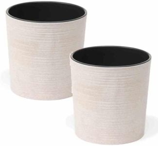 SIENA GARDEN Pflanzgefäß LOCON 2er-Set 30 cm weiß