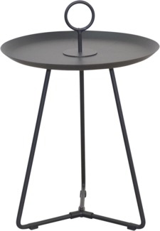 Runder Beistelltisch aus Eisen, schwarz