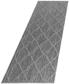 Outdoor Teppich Piero Läufer - 80x250 cm - Grau