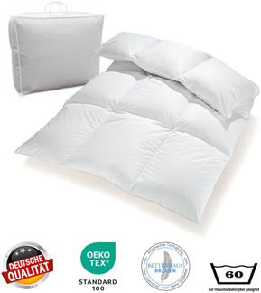 Extra warme 100% Winter Daunendecke sibirische Daunen 135x200 1300g