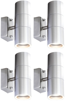 4er Set LED Wandleuchten aus Edelstahl für Ihre Außenbereich