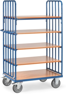 Fetra Etagenwagen mit Böden und Streben 5 Etagen 1000x700