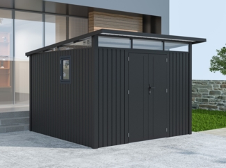 Metall Gerätehaus Skylight 7,56 m² Anthrazit