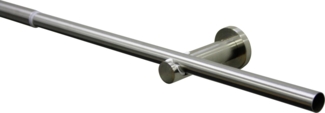 Gardinia Gardinenstangen-Set Sol Ø 16-19 mm edelstahl-optik 190-340 cm