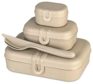 koziol Lunchbox/Besteckset PASCAL READY 7168700 sand