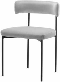 Selsey ‘Loanny’ Polsterstuhl, Samt, Grau