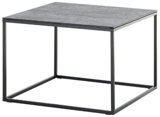 freiraum Couchtisch FARGO, in grau / schwarz, Metall / Glas - 60 x 45 x 60 cm (BxHxT)