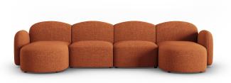 Micadoni Panorama Sofa Blair 6-Sitzer Chenille Terrakotta Melange