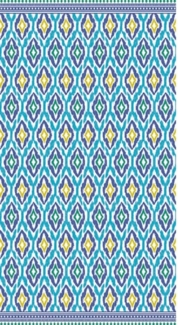 Sympathica Family Jacquard Strandtuch Liegetuch 90x165 Bajadera Streifen blau grün