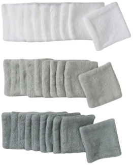 vertbaudet Waschlappen Mehrweg-Feuchttücher, im Wäschenetz, 30er-Pack