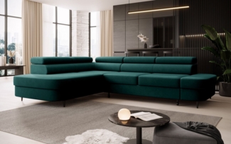 NEXT COLLECTION Ecksofa Priam L, Verstellbare Kopfstützen, angenehmer und fühlbarer Stoff, mit Schalffunktion, mit Bettkasten