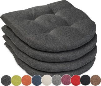 sunnypillow Stuhlkissen 4er Set Auflage 40x40 für Stühle, Bänke in Haus und Garten dick 5cm, Sitzkissen Sitzauflage Stuhlauflage Gartenkissen Esszimmerstuhl