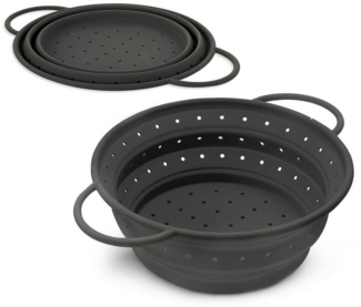 Coolinato Küchensieb 24 cm grau, Silikon