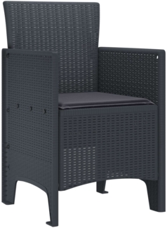 vidaXL Gartenstuhl 4 pcs Anthrazit 53 x 49 x 85 cm Polypropylen 847471