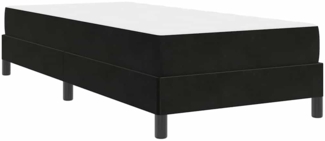 vidaXL Boxspringbett mit Matratze Schwarz 80 x 220 cm Samt 3398769
