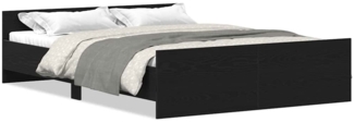 vidaXL Bettgestell ohne Matratze Schwarz Eichen-Optik 140x200 cm 3329319