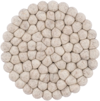 myfelt Topfuntersetzer Filzkugel Topfuntersetzer ⌀ 20 cm, Zubehör für Pfannen, Töpfe, Küchentisch, Auflaufformen, 100 % reine Schurwolle, hitzebeständig