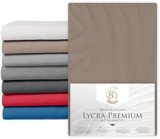 Premium Boxspring Bettlaken Lycra 200x200 Beige