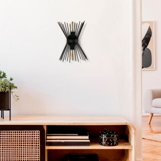 Vente-unique - Wandleuchte - Metall - H. 33 cm - Schwarz - KIRPI