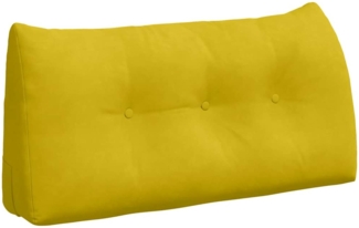 vidaXL Rückenkissen Gelb 100 x 24 x 50 cm Samt 42014465