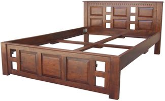 Bett Akazie 160 x 200 x 90 nougat lackiert OXFORD #252