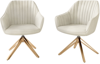 Drehsessel Cerezi 2768/GL (Farbe: Monolith 02, Gold)