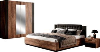 INOSIGN Schlafzimmer-Set Sigma, Set 4 -St(Kleiderschrank, 2xNako, Bett 180), Made in Europe, Komplettschlafzimmer, viel Stauraum, trendige Farben