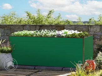 GFP Hochbeet Kräuter-Gemüse-Beet Aluminium CHRISTINA - 195x99x77cm - grün