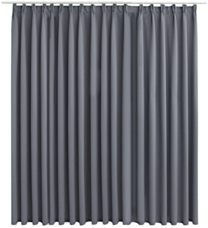 vidaXL Verdunkelungsvorhang mit Haken Grau 290 x 245 cm 134433