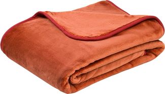 Gözze - Premium Cashmere-Feeling Wohn- und Kuscheldecke, 500 g/m², 180x220 cm - Zimt