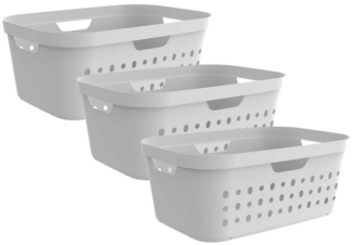 ROTHO Wäschekorb (Wäschekorbset, 3er-Set)