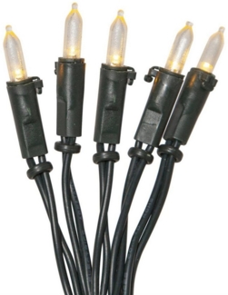 MARELIDA LED-Lichterkette Weihnachtslichterkette Pisello 35 warmweiße LED 5,1m für Innen grün, 35-flammig