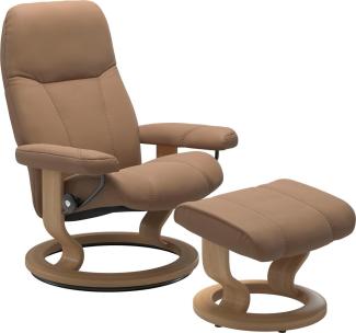 Stressless® Relaxsessel Consul (Set, Relaxsessel mit Hocker), mit Hocker, mit Classic Base, Größe L, Gestell Eiche