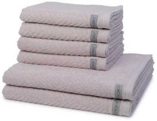 Ross Smart 6 tlg. Frottier-Set - 4 X Handtuch (50 X 100cm), 2 X Duschtuch (70 X 140cm) - 520 g/m2 - Stein