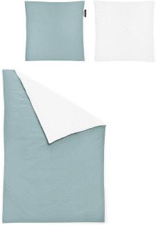 Irisette Mako-Satin Bettwäsche Set Kinder Jessi-Kid 8256 jade 2 100 x 135 cm + 1 x Kissenbezug 80 x 80 cm