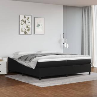 vidaXL Polsterbett mit Matratze Schwarz 200x200 cm Kunstleder, Härtegrad: H2 [3144626]