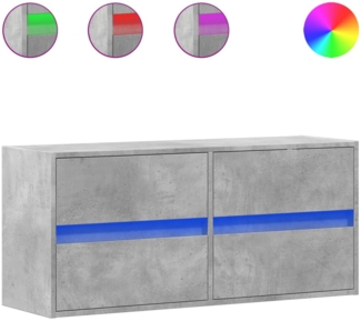 vidaXL TV-Wandschrank mit LED-Beleuchtung Betongrau 100x31x45 cm 852295