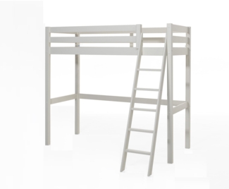 Hochbett Katharyn 209x165x190 Kinderbett Massivholz Weiß